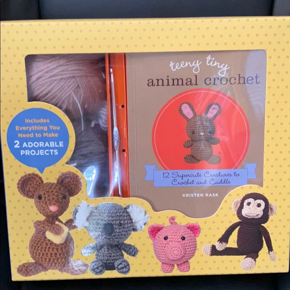 Teeny animal crochet kit